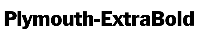 Plymouth-ExtraBold font preview