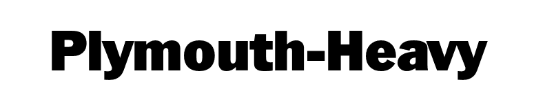 Plymouth-Heavy font preview