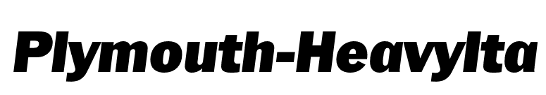Plymouth-HeavyIta font preview