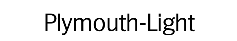 Plymouth-Light font preview