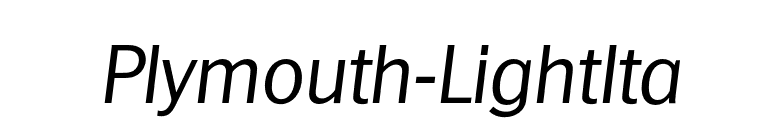 Plymouth-LightIta font preview