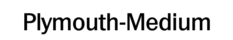 Plymouth-Medium font preview
