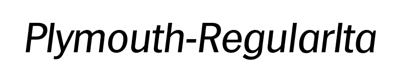 Plymouth-RegularIta font preview