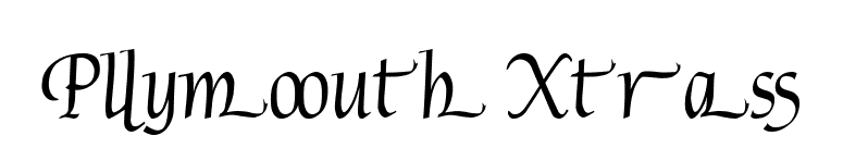 Plymouth Xtras font preview