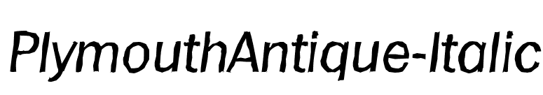 PlymouthAntique-Italic font preview