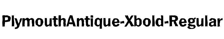 PlymouthAntique-Xbold-Regular font preview