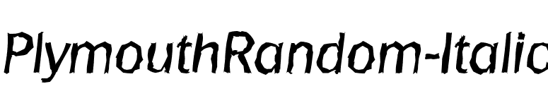 PlymouthRandom-Italic font preview