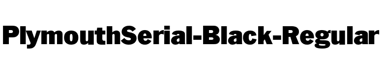 PlymouthSerial-Black-Regular font preview