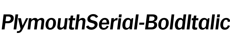 PlymouthSerial-BoldItalic font preview