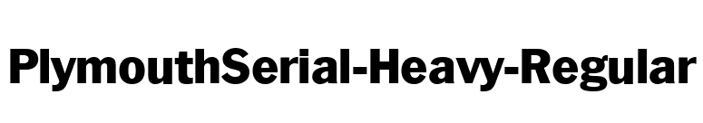 PlymouthSerial-Heavy-Regular font preview
