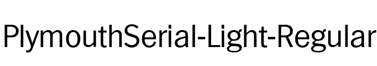 PlymouthSerial-Light-Regular font preview