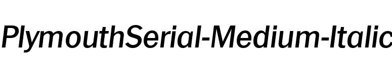 PlymouthSerial-Medium-Italic font preview