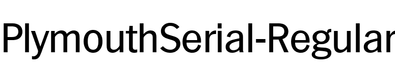 PlymouthSerial-Regular font preview