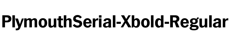 PlymouthSerial-Xbold-Regular font preview