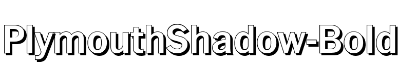 PlymouthShadow-Bold font preview