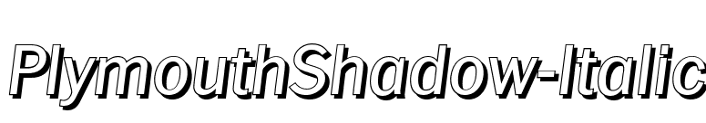 PlymouthShadow-Italic font preview