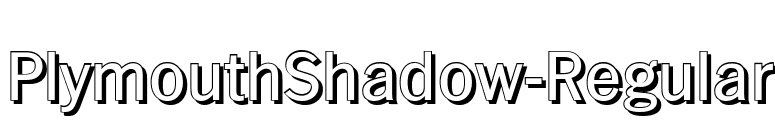 PlymouthShadow-Regular font preview