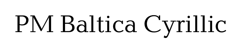 PM Baltica Cyrillic font preview