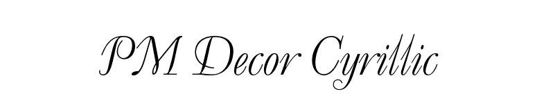 PM Decor Cyrillic font preview