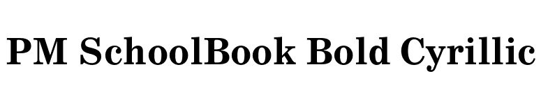 PM SchoolBook Bold Cyrillic font preview