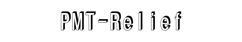 PMT-Relief font preview
