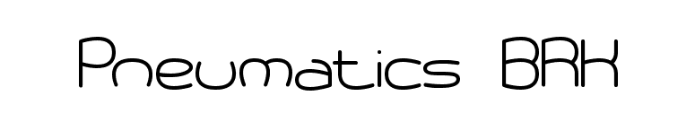 Pneumatics BRK font preview