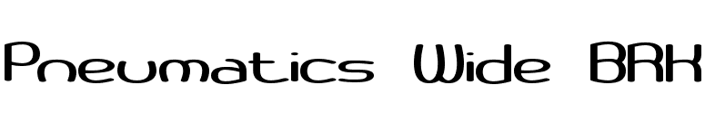 Pneumatics Wide BRK font preview