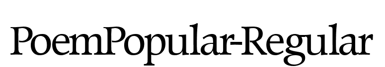 PoemPopular-Regular font preview