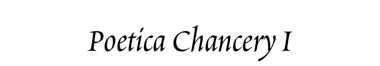 Poetica Chancery I font preview