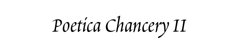 Poetica Chancery II font preview