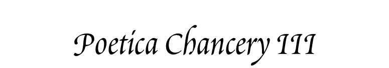 Poetica Chancery III font preview