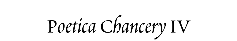 Poetica Chancery IV font preview