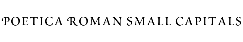 Poetica Roman Small Capitals font preview