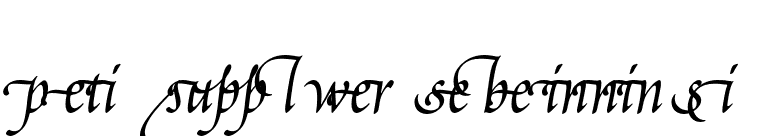Poetica Supp Lowercase Beginnings I font preview