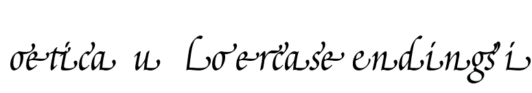 Poetica Supp Lowercase Endings I font preview