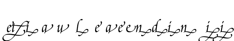 Poetica Supp Lowercase Endings II font preview