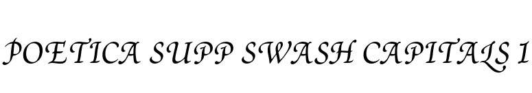 Poetica Supp Swash Capitals I font preview