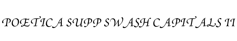 Poetica Supp Swash Capitals II font preview