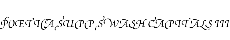 Poetica Supp Swash Capitals III font preview