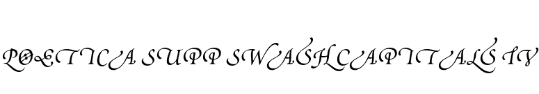 Poetica Supp Swash Capitals IV font preview