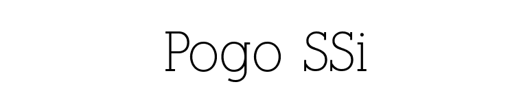 Pogo SSi font preview