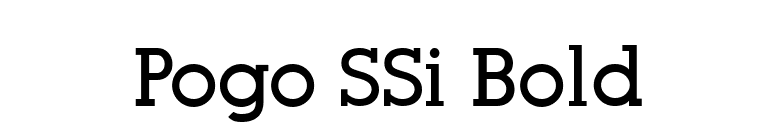 Pogo SSi Bold font preview