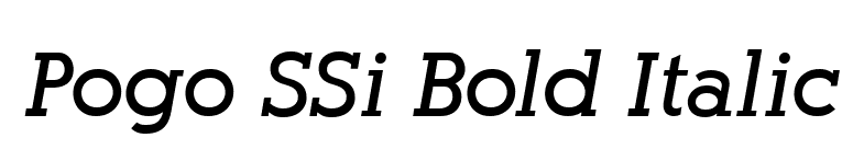 Pogo SSi Bold Italic font preview