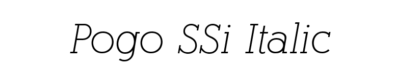 Pogo SSi Italic font preview