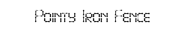 Pointy Iron Fence font preview
