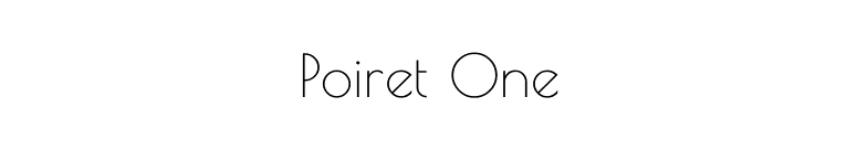 Poiret One font preview