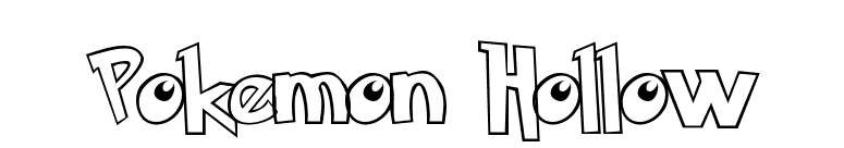 Pokemon Hollow font preview