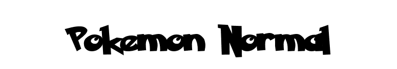 Pokemon Normal font preview
