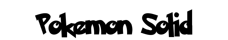 Pokemon Solid font preview