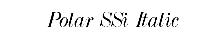 Polar SSi Italic font preview